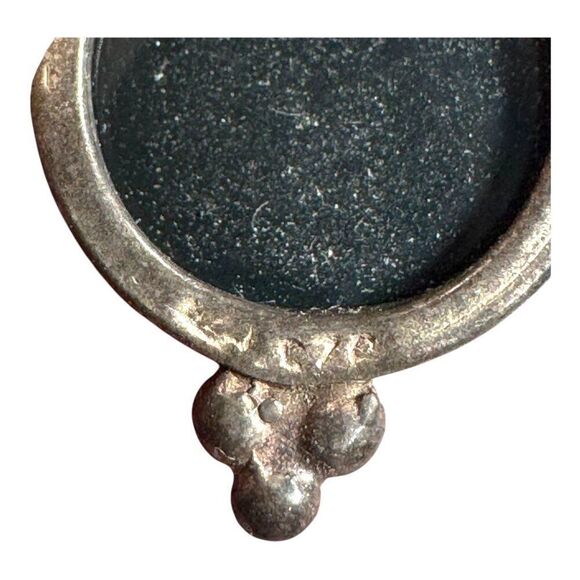 Vintage Sterling Silver Amber Drop Earrings MCM Modern Dangle Teardrop 925 Retro - Picture 5 of 8